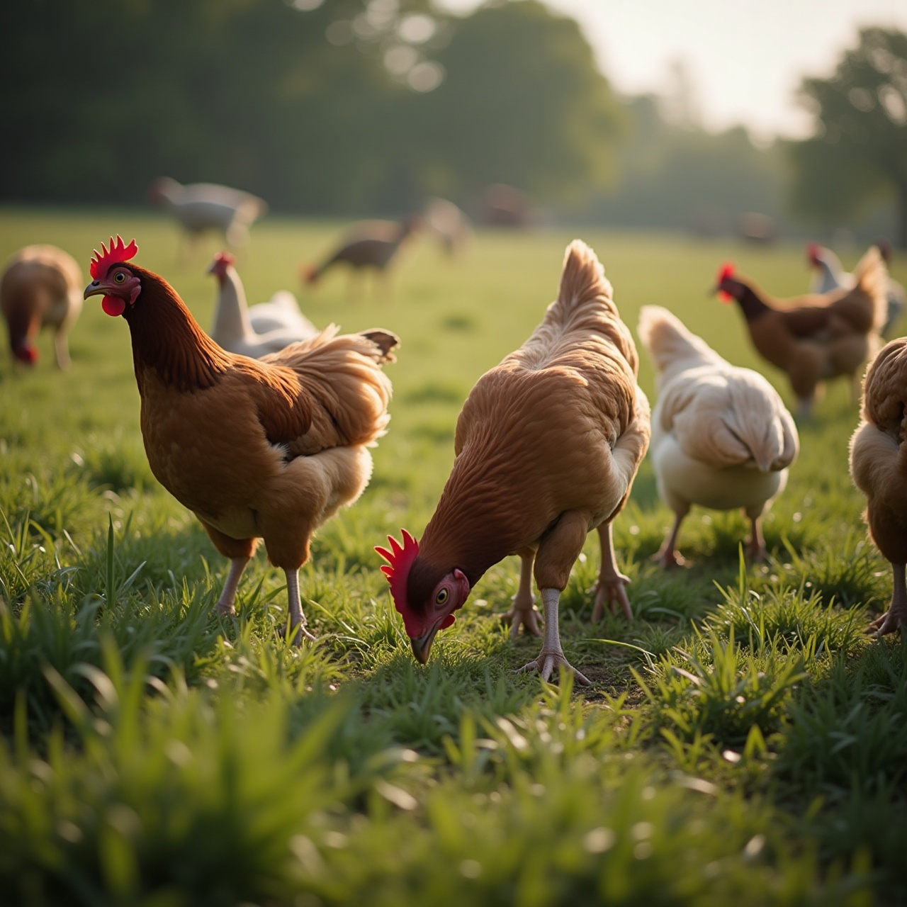 grazing animals in a pasture